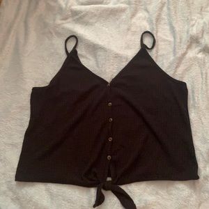 Wild fable black crop top tank